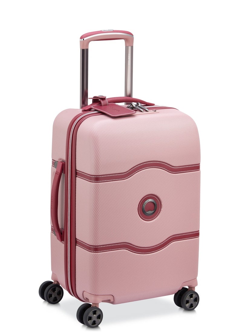 DELSEY Paris Chatelet Air 2.0, 55cm Hardcase 4 Double Wheel Cabin Luggage Trolley Pink  - Image 1