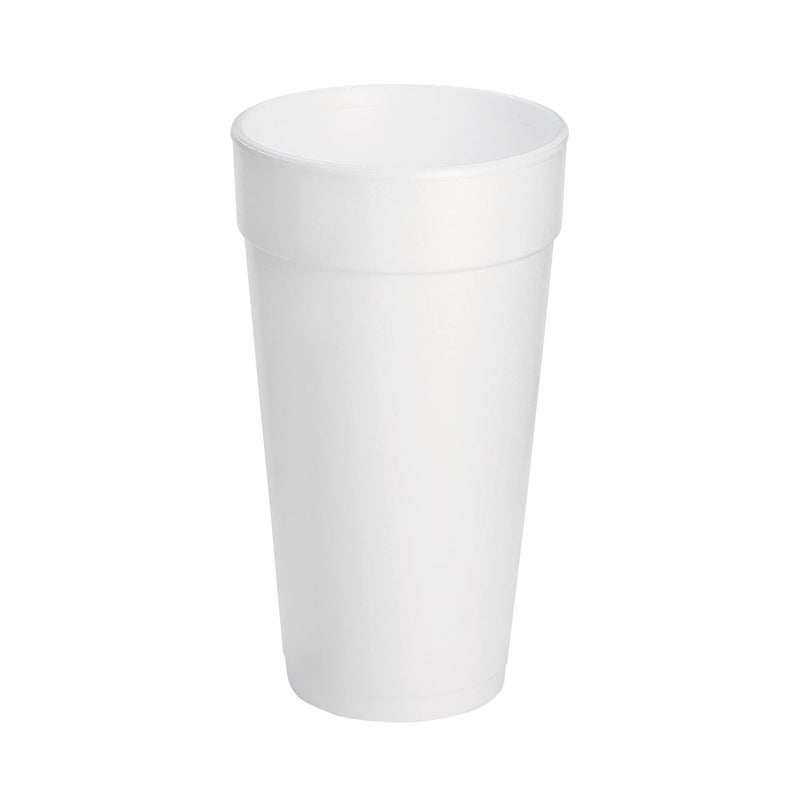 DART 20J16 3.7" Top and 2.4" Bottom Diameter, 6.1" Height, 20 Oz Big Drink Foam Cup (Case of 500), White - Image 3