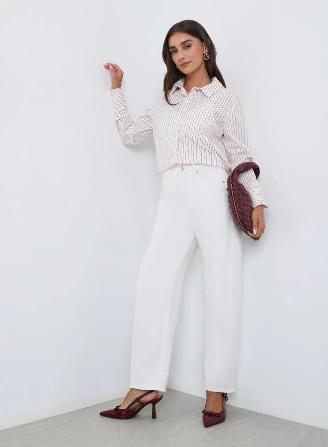 Women Barrel Fit Ankle Length Jeans