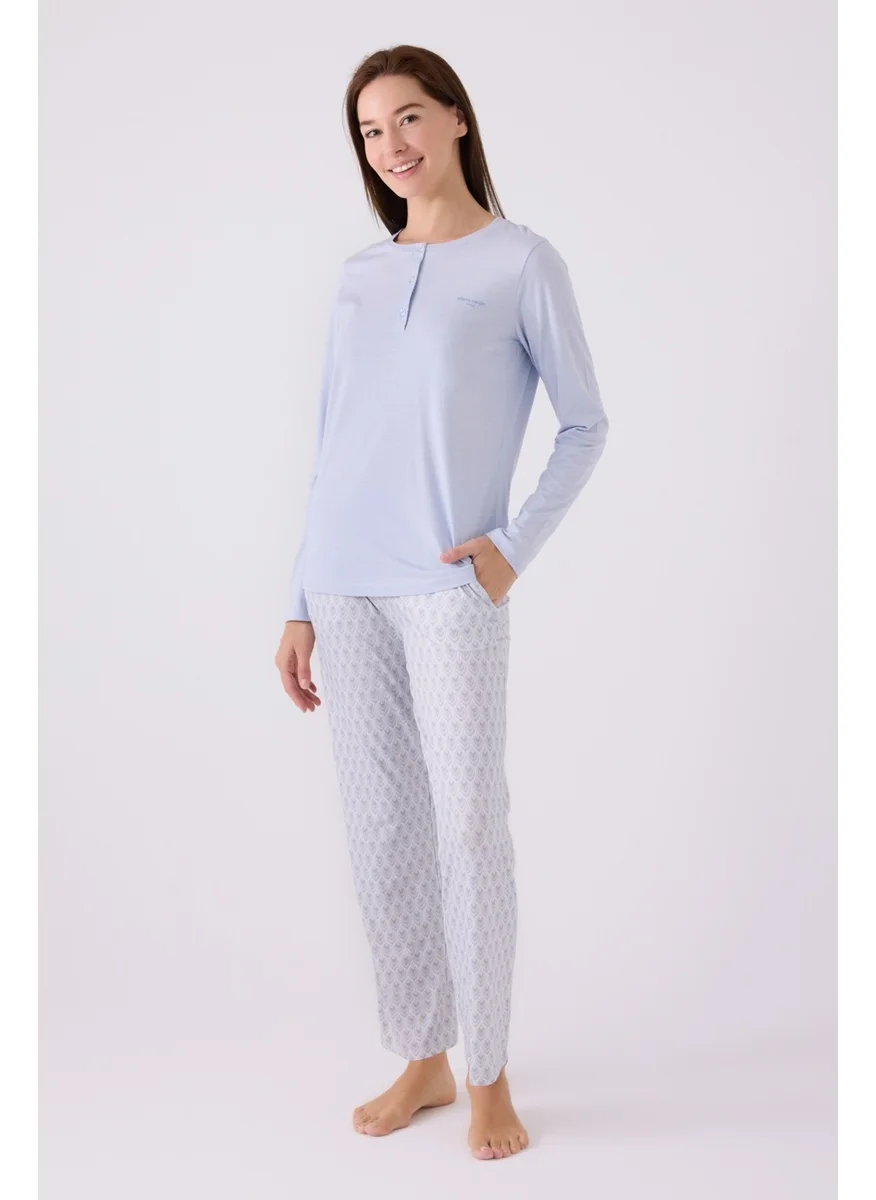 pierre cardin Double Pajama Set Blue - Jersey - 2 Piece Set