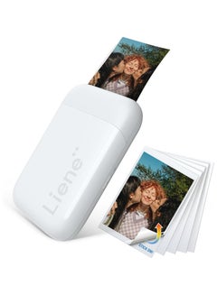 Liene Liene Photo Printer, Mini Photo Printer w/ 5 Zink Adhesive Photo ...