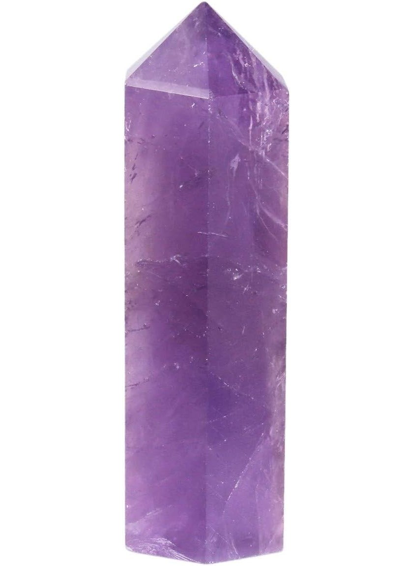 SUNYIK SUNYIK Gemstone Healing Crystal Points Wand, Single Terminated Wand Prism for Meditation, Amethyst 