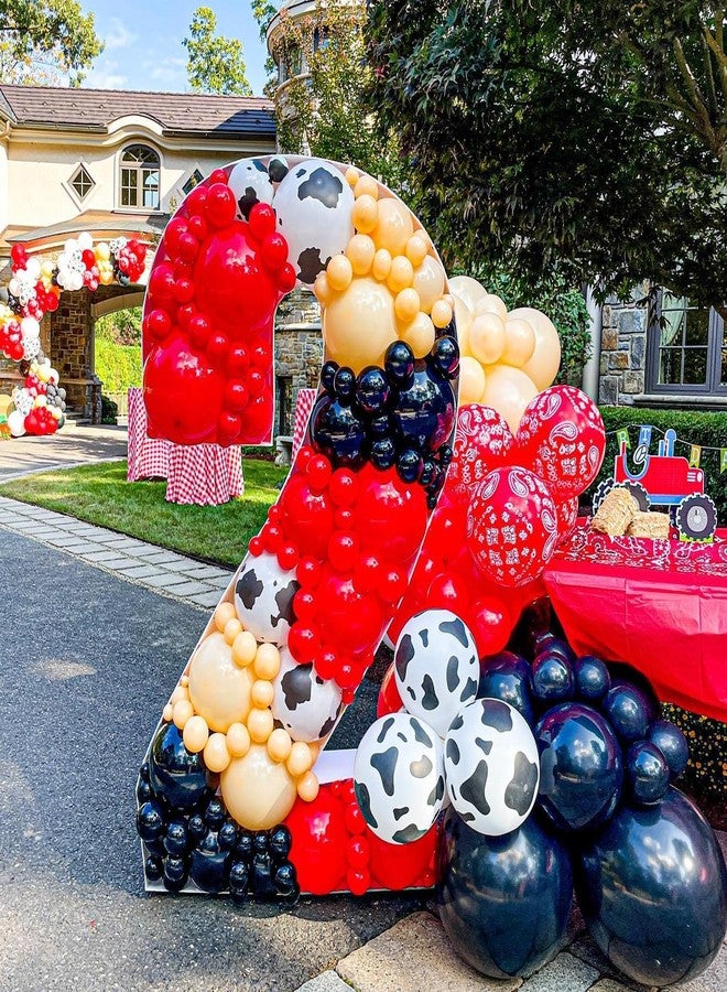 Biapian Baipian Cow Balloons, 60 Pcs Cow Print Balloons, 12 Inch Funny Farm Animal Balloons Latex Balloons Helium for Yard Farmhouse Farm Birthday Party Baby Shower Cowboy Cowgirl Party Decorations - Image 5