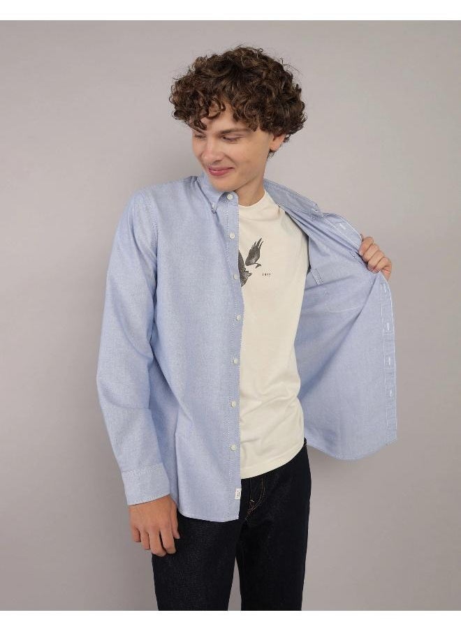 American Eagle AE Slim Fit Everyday Oxford Button-Up Shirt  - Image 1