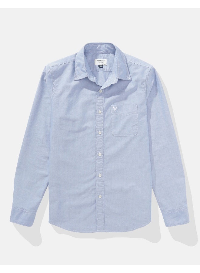 American Eagle AE Slim Fit Everyday Oxford Button-Up Shirt  - Image 4
