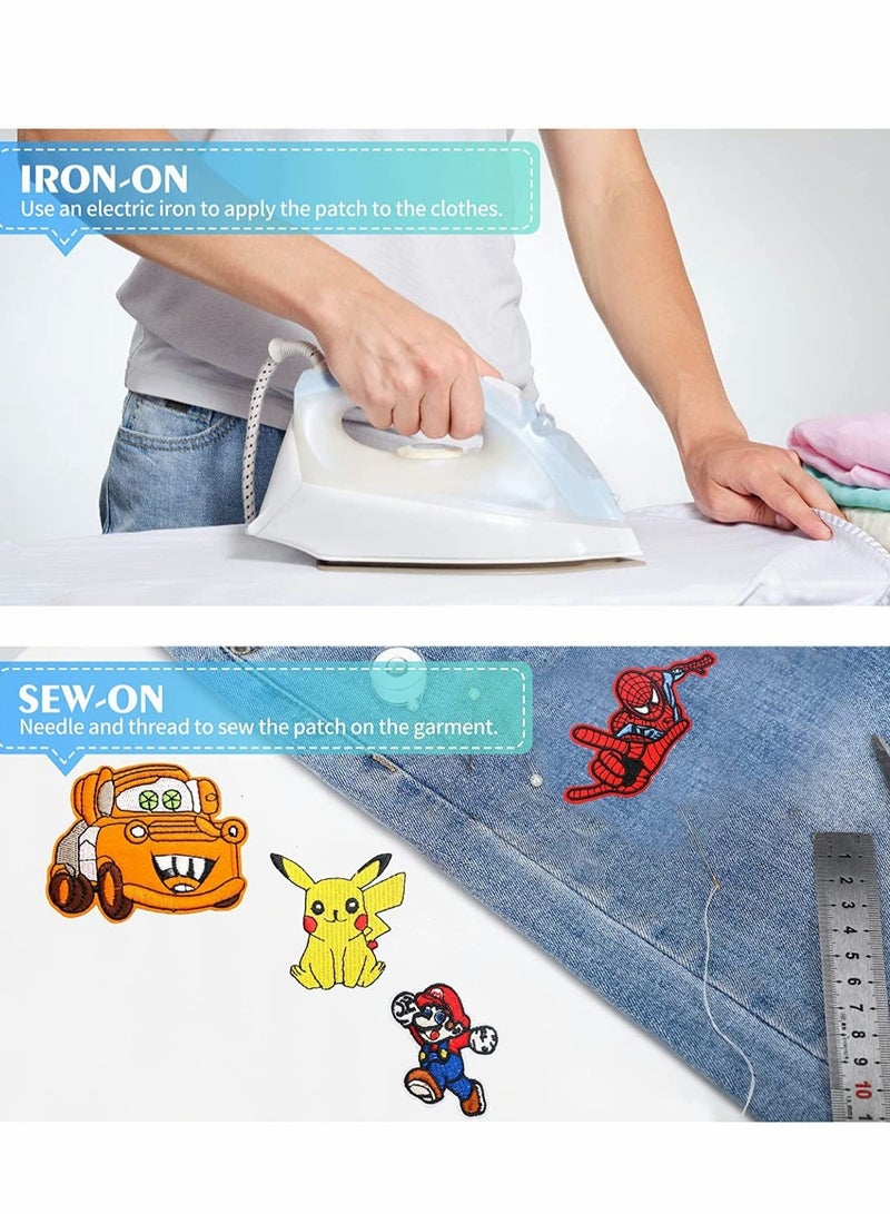 18 PCS Cute Embroidered Iron On Patches for DIY Projects, Perfect for Jackets, Hats, Backpacks and Jeans - Image 4