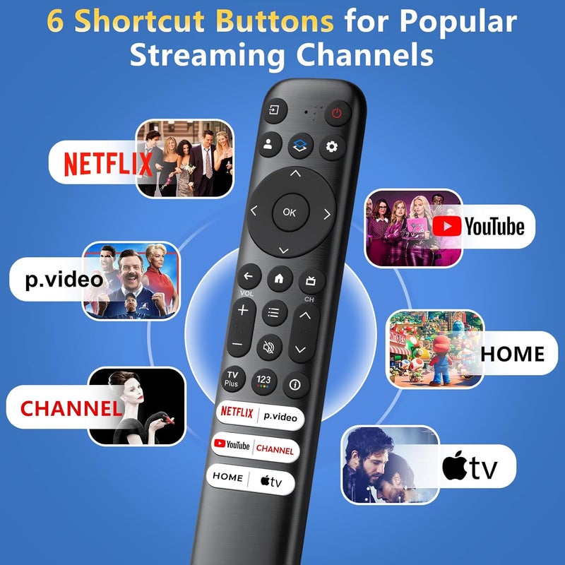 OMAIC for TCL-Google-TV-Remote Control Replacement,RC813 Compatible with TCL Smart TVs QM8/QM7/S5/S4/S3/Q7/Q6/Q5 Series(Not for Roku TVs) - Image 5