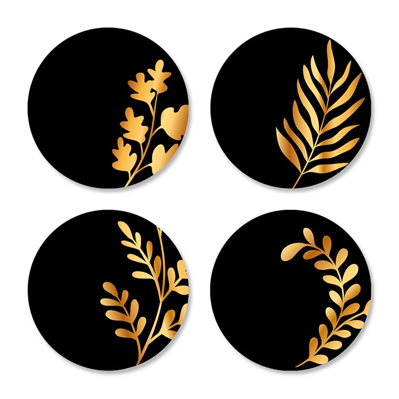 Brizberry® Brizcoast Premium Designer Printed Beautiful Wooden Coasters Fit for Tea Cups, Coffee Mugs and Glasses (3.5X3.5 Inch) (Design 12 (Set of 4)) - Image 1