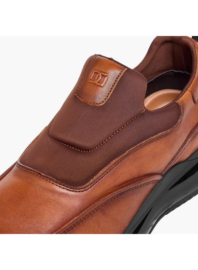 DUCHINI Men's Logo Embossed Slip-On Loafers