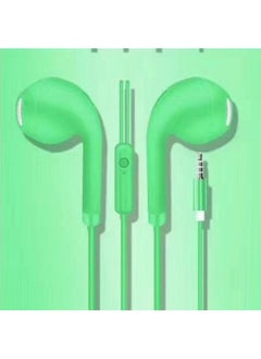 Generic E-Commerce Macaron Wired Music Headset Suitable For Android Apple 3.5mm With Microphone Ear-Color:Green  - Image 1