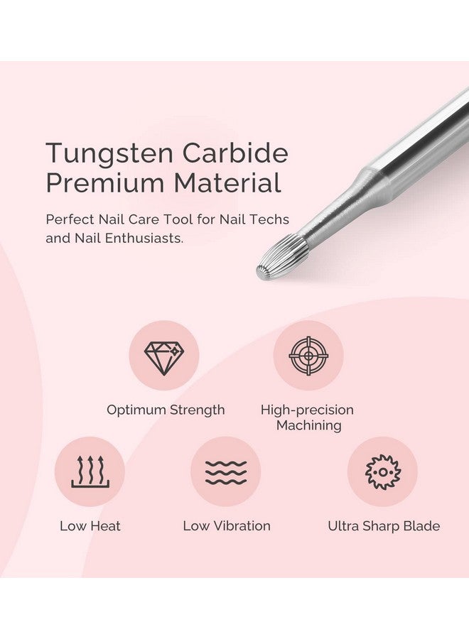 ميلودي سوزي مِثقاب أظافر ميلودي سوزي لتنظيف البشرة، 3/32 بوصة، أداة تنظيف احترافية آمنة من الكربيد أسفل الأظافر لتنظيف البشرة الميتة وتجهيز الأظافر، دوران في اتجاهين، لوازم صالونات العناية بالأظافر (فضي، ناعم) - Image 3