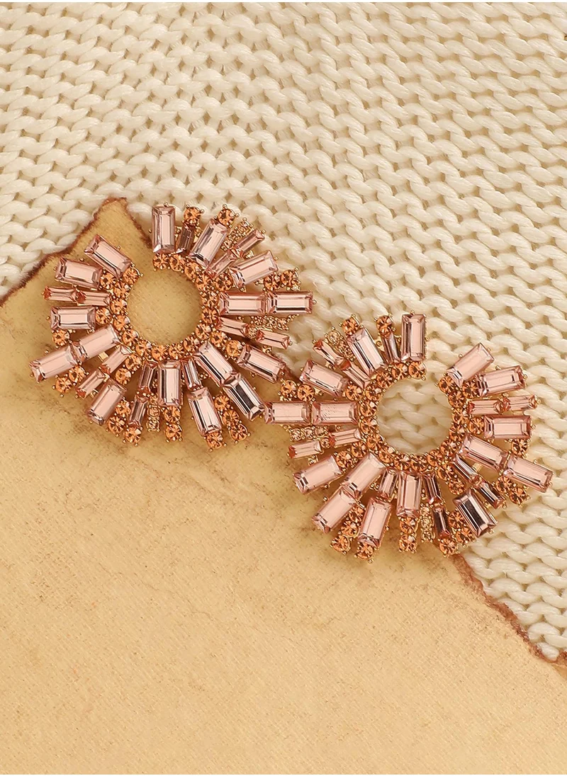 SOHI Rose Stones Stud Earring