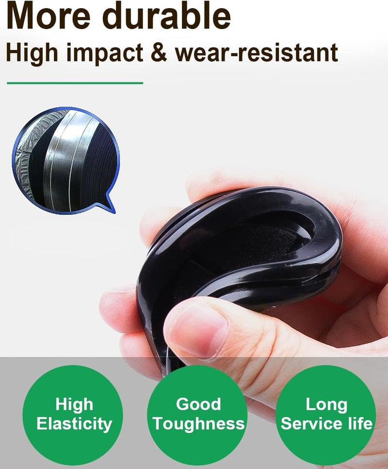 EASYEAH Store 5/16 in Rubber Grommets for Wiring, 1/4 in ID Double-Sided Rubber Plugs for Round Holes, Firewall Grommet Automotive, Wire Cable Grommets for Metal Electric Box, 70 Pcs 6x8 mm, Black - Image 4