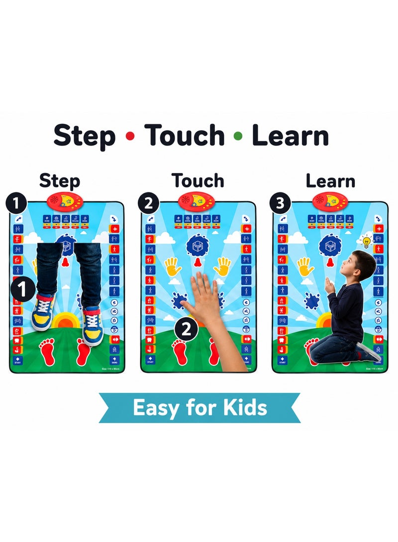 Lukadah Electronic Kids Educational Prayer Mat for Muslim Children – Interactive Islamic Learning Prayer Rug with Sound, Touch Buttons & Step-by-Step Salah Guide – Islamic Namaz Prayer Mat for Boys & Girls, Quran Duas & Learning Mat for Kids - Image 4