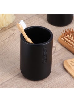 Tendance Loudis High Quality Durable Round Polyresin Bathroom Tumbler Black 350 ml 61101237  - Image 2