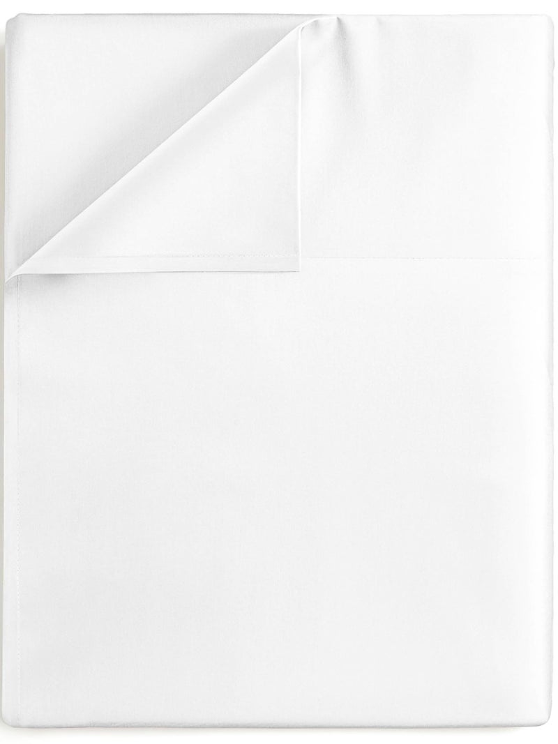 CGK Unlimited Twin Size Flat Sheet  Hotel Quality Top Flat Bed Sheet Only  UltraSoft Comfy Breathable  Cooling  Fade  Wrinkle Free  EasyCare Stain  Shrink Resistant Bedding  EasyFit  OekoTex  White 