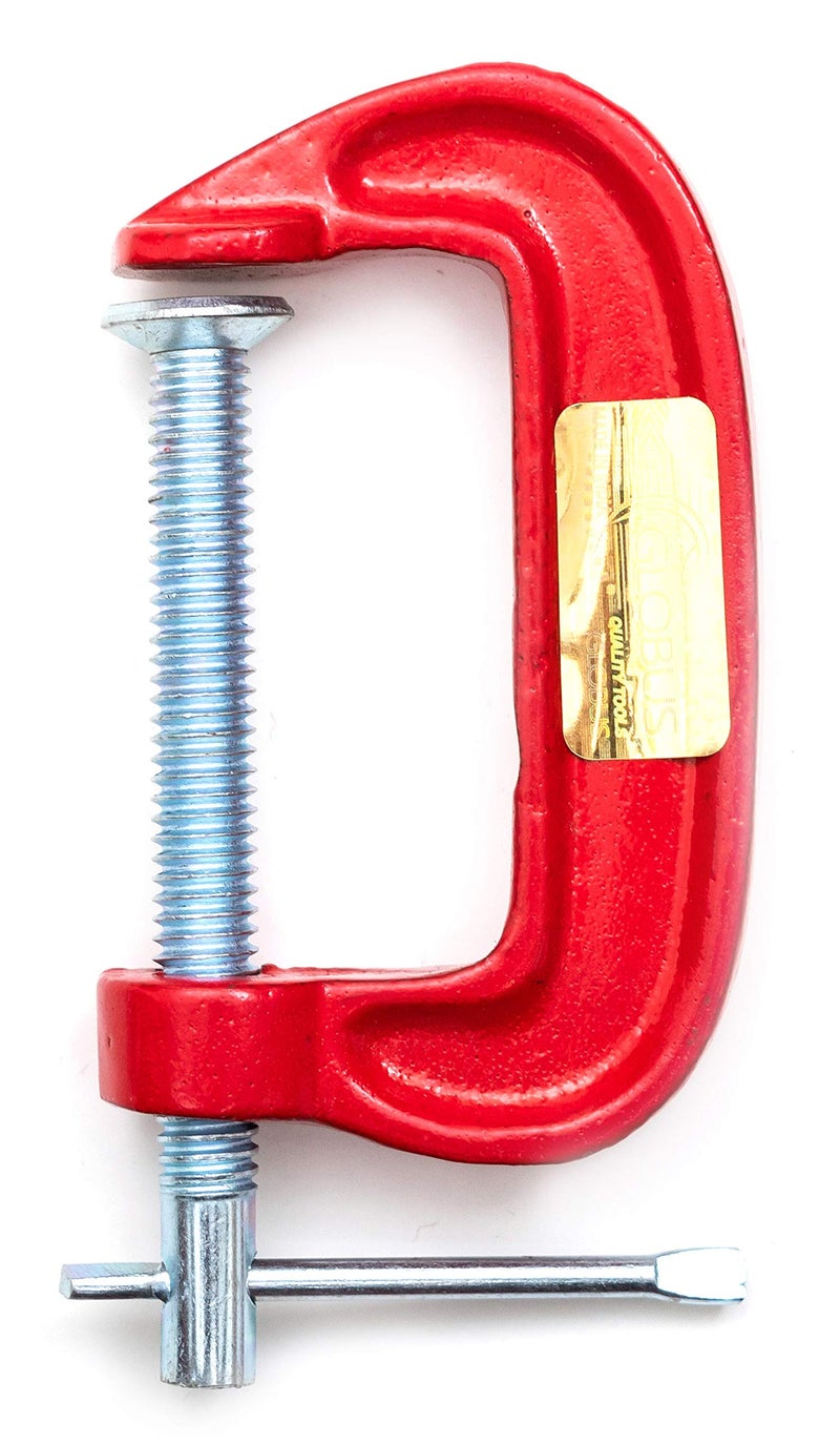 GLOBUS 408 MINI C OR G CLAMP 2 INCH SET/3 PCS (PACK OF 3, SILVER AND RED) - Image 2