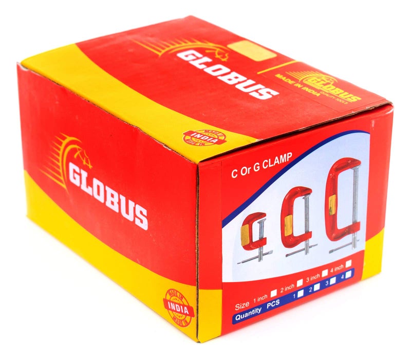 GLOBUS 408 MINI C OR G CLAMP 2 INCH SET/3 PCS (PACK OF 3, SILVER AND RED) - Image 4