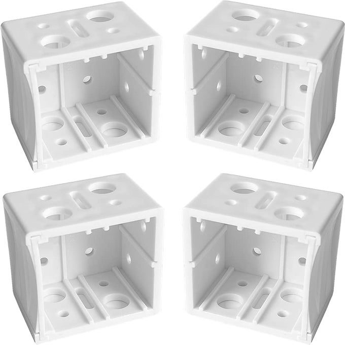 4PCS PLASTIC BRACKETS BLINDS HEADRAIL HOLDERS WHITE COLOR FOR HORIZONTAL FAUX WOOD BLINDS WITH 112 38MM WIDE SLATS