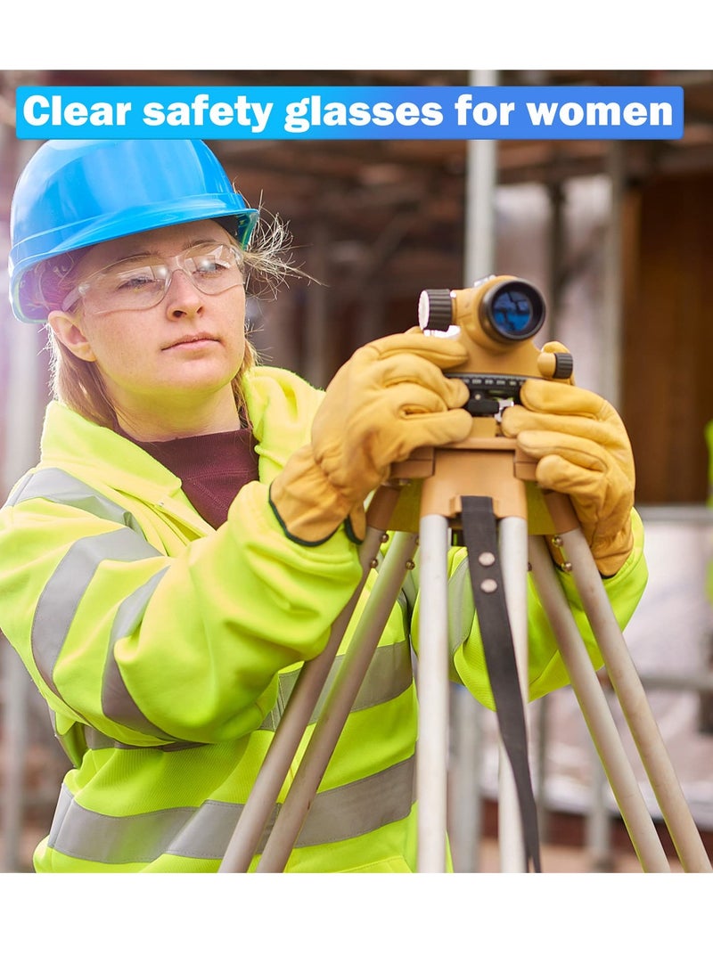 SOLARAE 8Pcs Safety Glasses, Protective Eyewear for Men Women, ANSI Z87.1 Eye Protection Goggles with Clear Protective for Work - Image 2