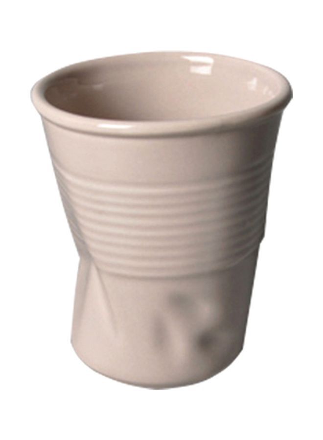 NIBEMINENT Porcelain Finger Press Cup Shinny Beige 8centimeter - Image 1