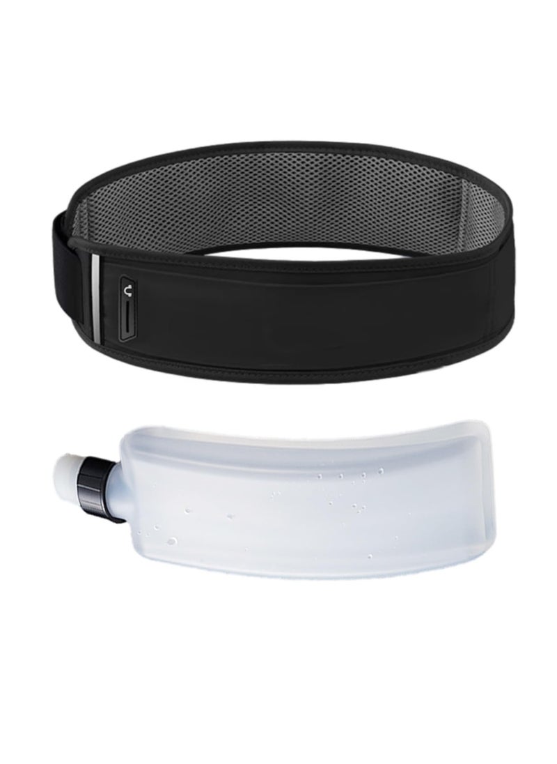 SYOSI - Running Belt Hydration with Bottles, Fanny Pack Water Bottle Holder, Zipper Waist Pouch Fits Most phones, Polyester Fiber, Zerobounce Design for Cycling Climbing Marathon (Watter Bottle Included) - Image 1
