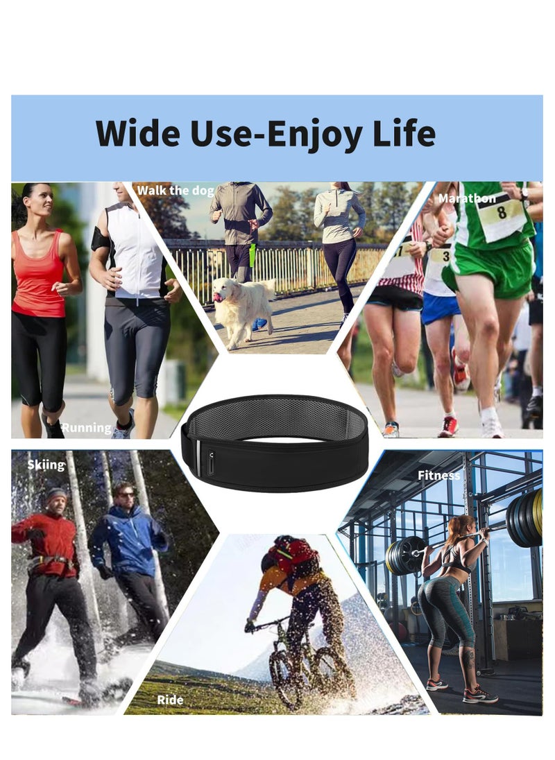 SYOSI - Running Belt Hydration with Bottles, Fanny Pack Water Bottle Holder, Zipper Waist Pouch Fits Most phones, Polyester Fiber, Zerobounce Design for Cycling Climbing Marathon (Watter Bottle Included) - Image 1