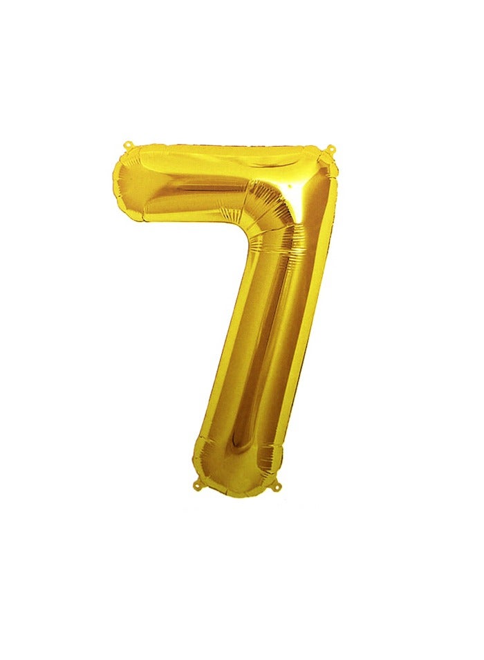 بارتي فن بالون فويل رقم 16" رقم 7 لون ذهبي - Image 1