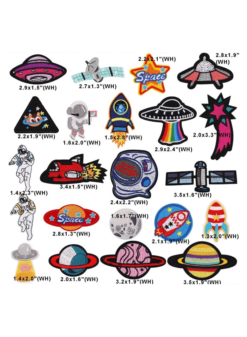 KASTWAVE Clothes Decorative Patches, 22 Pieces Astronaut Pattern Embroidered Sewing Decorative Patches for DIY Jeans, Jackets, Kids Clothing, Bags, Hats, Craft Sewing  - Image 4
