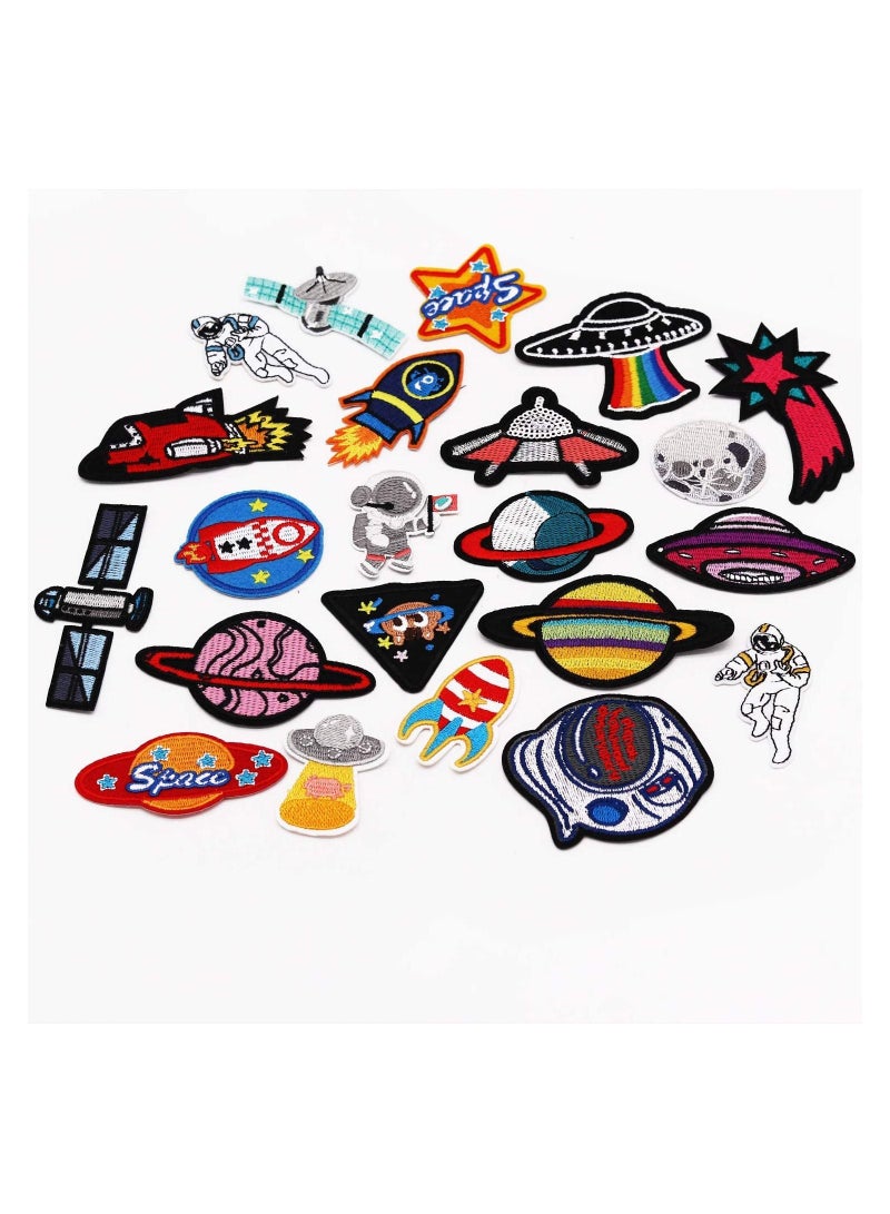 KASTWAVE Clothes Decorative Patches, 22 Pieces Astronaut Pattern Embroidered Sewing Decorative Patches for DIY Jeans, Jackets, Kids Clothing, Bags, Hats, Craft Sewing  - Image 5