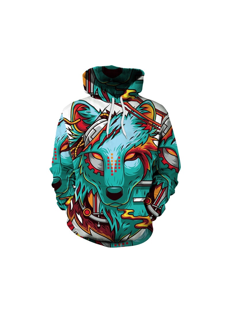 Loquat Squality 3D Printing Long Sleeved Hoodie Men/Women Multicolour - Image 1