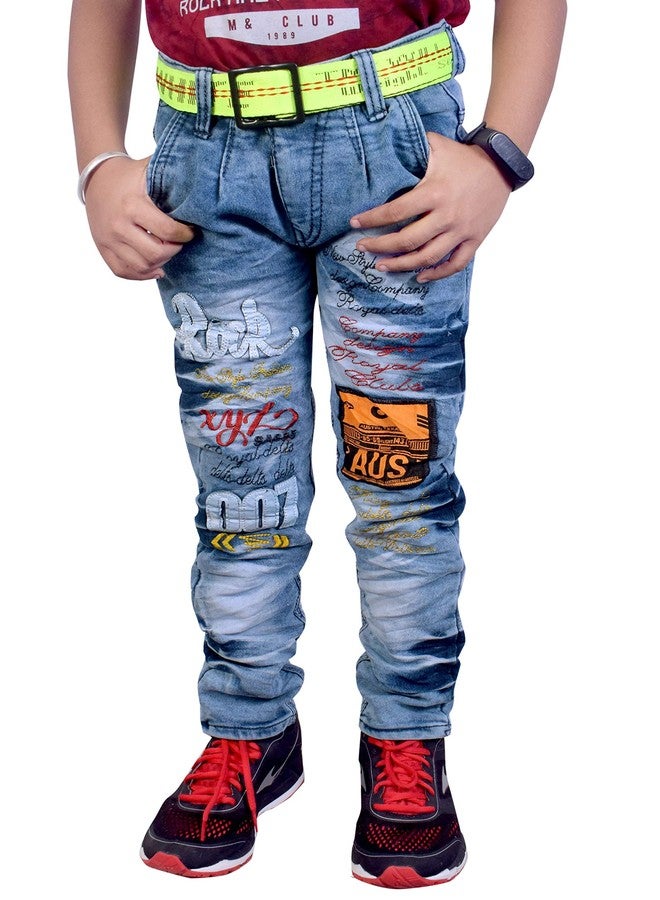 KUNDAN Boy's Sky Blue & Black Regular Fit Jean (Pack of 2,10 Year to 11 Year Boy's) - Image 5