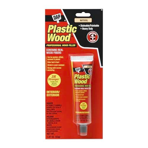 DAP Plastic Wood Solvent-Based Professional Wood Filler, Natural, 1.87 oz (7079821500) - Image 2