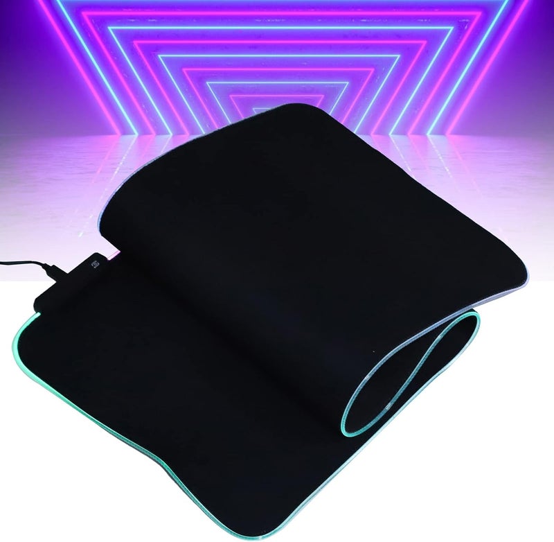 RGB LED Pad, USB Interface Gaming Mat with Thick ase, 7 Color Breathing and PC Laptop Notebook, Non Slip - Image 2