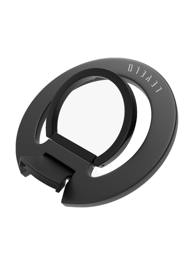 LEVELO Gia Magsafe Phone Ring Holder & Mount - Black - Image 2