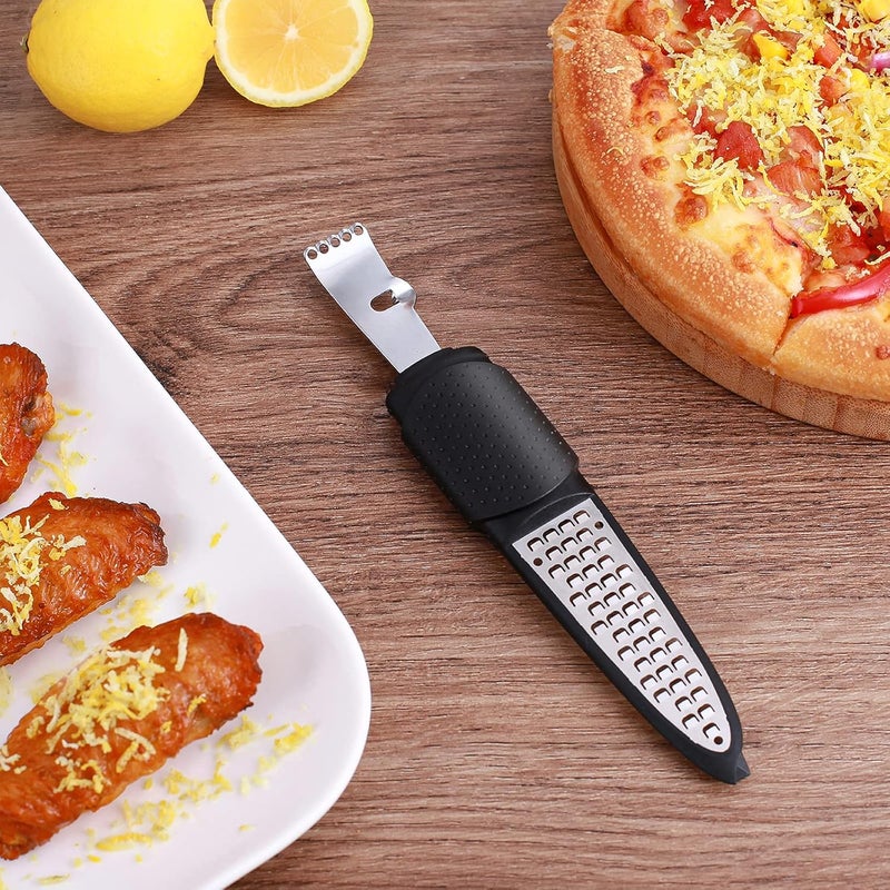 Pisol Zester, Lemon Citrus Orange Zester and Grater Tool, Cheese Grater & Vegetable Grater for Lime, Garlic, Ginger, Chocolate, Fruits, Dishwasher Safe - Image 4