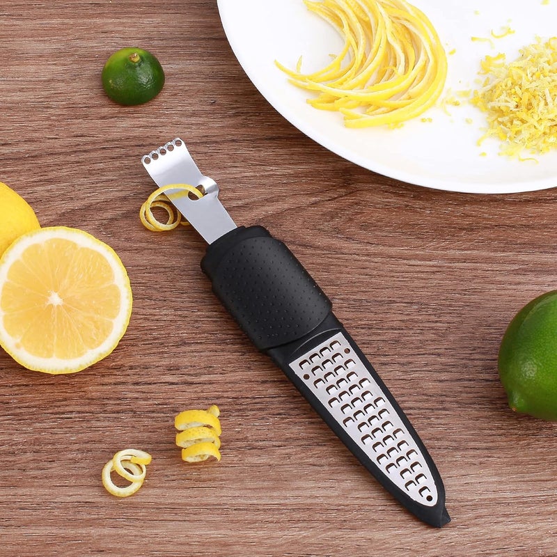 Pisol Zester, Lemon Citrus Orange Zester and Grater Tool, Cheese Grater & Vegetable Grater for Lime, Garlic, Ginger, Chocolate, Fruits, Dishwasher Safe - Image 5