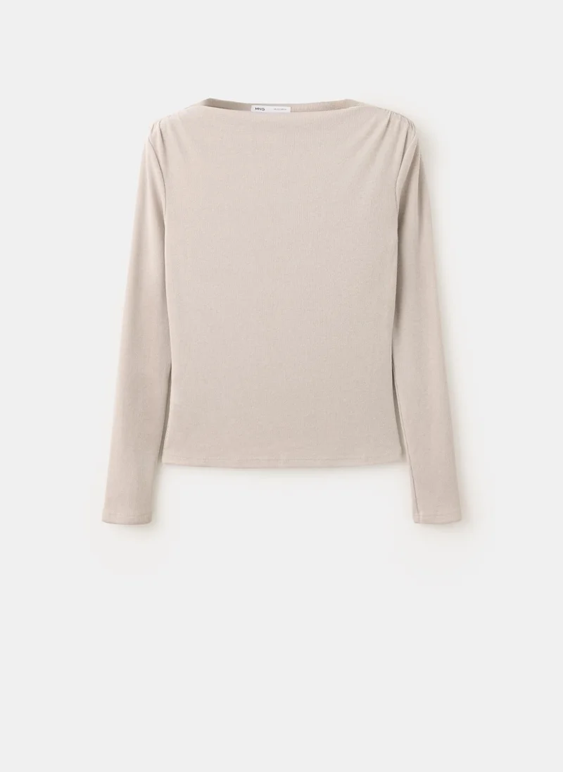 Mango 07-ARENA Long-Sleeved Boat-Neck T-Shirt for Women | Best Price UAE