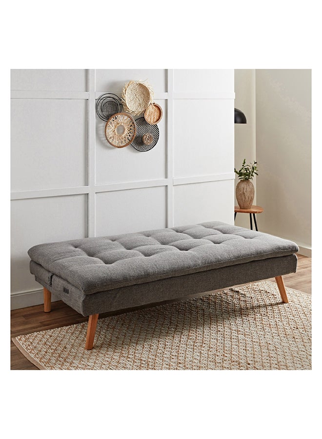 Home Box Melvin 3-Seater Fabric Sofa Bed with USB Port 94 x 89 x 182 cm - Image 2