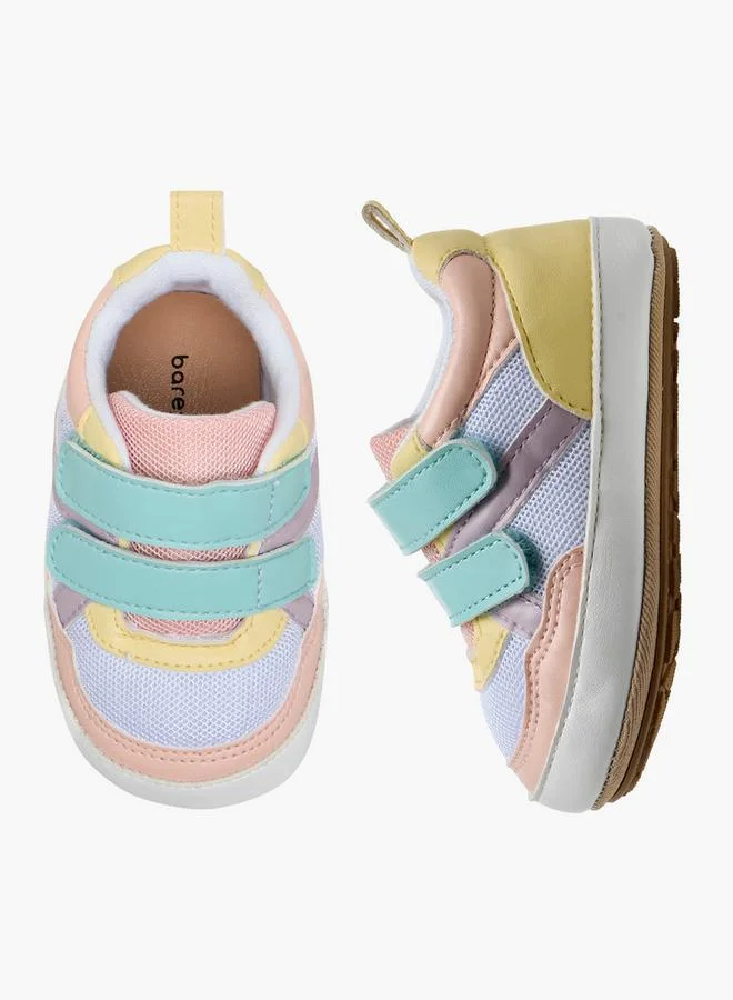 Barefeet Booties With Hook & Loop Closure, Colourblock