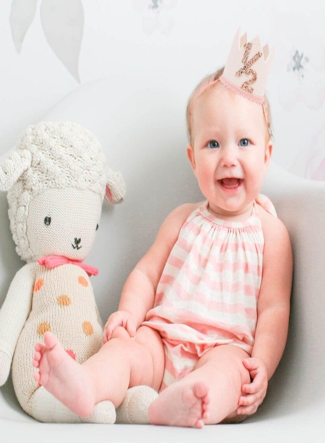 Jissoo White 1/2 Birthday Crown - 6 Months Birthday Decorations,Little Princess Crown For Cake Smash,Sweet Half Hat Photo Props,Light Pink 1/2 Way To One Decoration (White) - Image 2