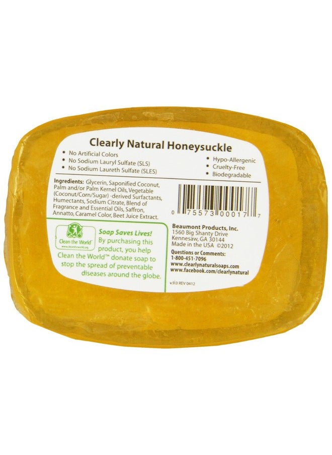 Clearly Natural Glycerine Soap Bar Honeysuckle 4 Oz  - Image 2