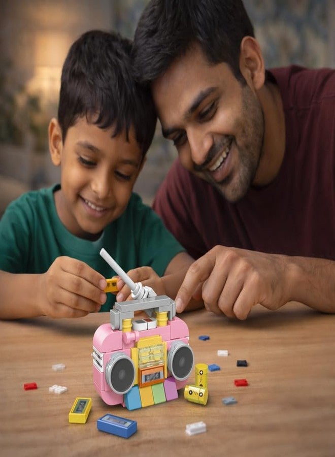 ThinkerPlace STEM Home Appliance Radio Building Blocks Set (91 Pcs) | DIY Kitchen & Pretend Play Toy for Kids 6+ Years (Boys & Girls) | Educational Role Play Creativity Toy - Image 4