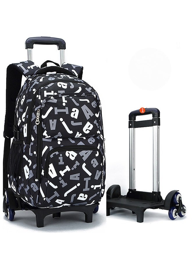 CityRiya-Long Rolling Backpack Travel Trolly BookBag School Wheeled Backpack for Boys Girls Kids Luggage School Bag with Wheels Trolley Backpack  - Image 1
