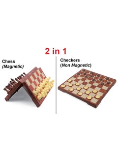 Chess Board Game Magnetic, 2in1 Chess & Checkers, Folding Portable Storage Board for Kids/Children/Adults Gift - pzsku/Z74354C5406344D2C5462Z/45/_/1740231342/a19a4df6-8c19-4ea0-a34d-97268a35b73f