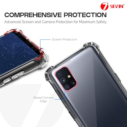 7-Seven 7SEVEN® Back Cover for Samsung Galaxy M51 Transparent Mobile Back Case Shock Proof Design Camera Edges Protection Crystal Clear Phone Case Silicon Soft TPU and Flexible Bumper Phone Cover - Image 3