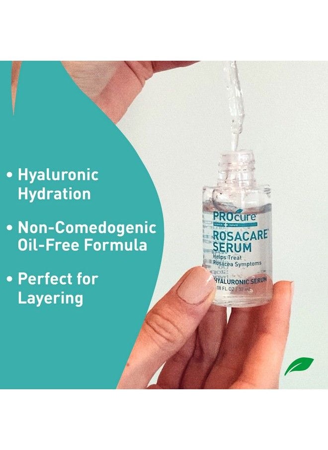 PROcure - Rosacare Face Serum Ultrahydrating Rosacea Treatment With Hyaluronic Acid & Niacinamide Moisturizing Instant Redness Relief To Reduce Skin Dryness 1.08 Fl Oz (32Ml) - Image 1