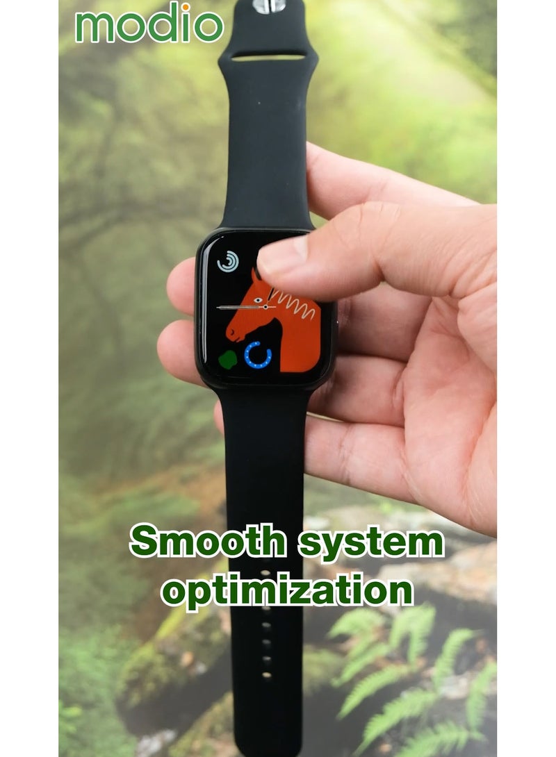 Modio MC66 2.0-Inch Full Touch Display Smartwatch With Charging Cable Designed For Ladies and Gents Black - Image 5