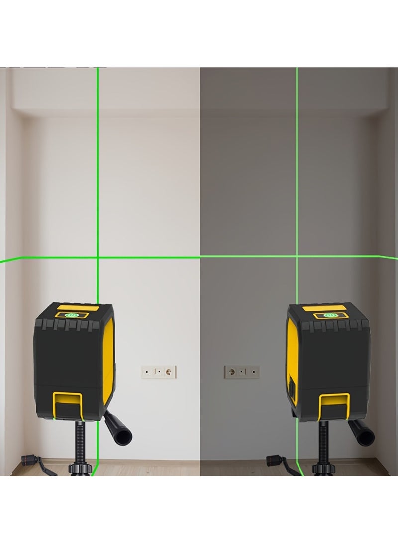 مستوى الليزر الصغير المحمول بالأشعة تحت الحمراء مع خط أخضر عالي الدقة وضوء قوي. - Image 4