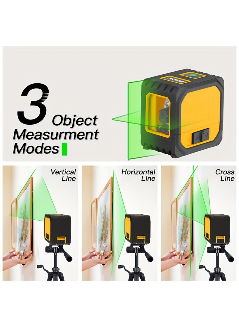 مستوى الليزر الصغير المحمول بالأشعة تحت الحمراء مع خط أخضر عالي الدقة وضوء قوي. - Image 2
